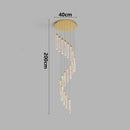 Axyaa Gold Crystal Duplex Chandelier - Rotating, Luxurious Design for Home Staircase