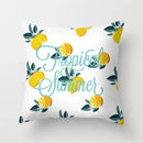 Lemon Pattern Summer Cushion Cover Throw Pillow for Sofa Decoration by Axyaa
