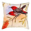 Axyaa Bird and Flower Printed Pillow Cover 45x45cm for Home Sofa Decor