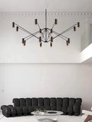 Axyaa Adjustable Height Pendant Light Black for Living Dining Bedroom