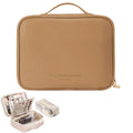 Axyaa Elegant Makeup Bag: Large Capacity, Handle, Travel-Friendly Cosmetic Organizer