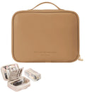 Axyaa Elegant Makeup Bag: Large Capacity, Handle, Travel-Friendly Cosmetic Organizer