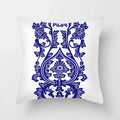 Axyaa Blue Geometric Floral Printed Pillow Case - Soft Cushion Cover