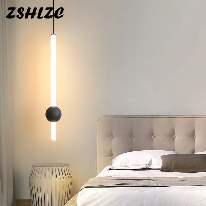 Axyaa Nordic Lustre Black LED Pendant Light for Bedroom and Living Room
