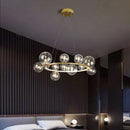 Axyaa Glass Bubble LED Pendant Lights - Modern Living Room Hanging Lamps