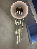 Axyaa Crystal Duplex Villa Chandelier - Luxurious Modern Cantilevered Design