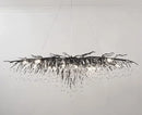 Axyaa Black Crystal Chandelier Water Drop Pendant Light LED