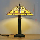 Axyaa Tiffany Glass Table Lamps LED Standing Luminaires for Home and Office