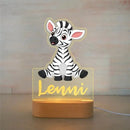 Axyaa Acrylic USB NightLight with Custom Name, Animal Design for Kids' Bedroom Décor