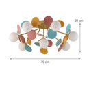 Axyaa Glass Ball Chandelier Pendant Light for Home Decor