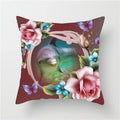 Axyaa Floral Cushion Cover - Sunflower Rose Dandelion Decorative Pillowcase