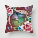 Axyaa Floral Cushion Cover - Sunflower Rose Dandelion Decorative Pillowcase