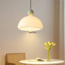 Axyaa LED Glass Chandelier for Bedroom Dining Room Table Lighting Fixture