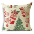 Axyaa Christmas Pillow Covers: Santa Socks Nutcracker Throw Pillowcase for Home Decor