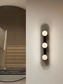 Axya Copper Glass Wall Lamp: Italian Minimalist Bedside & Background Wall Light