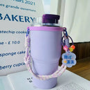 Axyaa Purple Braid Cup Holder Lanyard for 6-10cm Cup Mouth - Portable & Universal