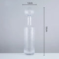 Axyaa Grey Glass Vase with Hammer Lid for Floral Arrangements