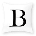 Axyaa Polyester Alphabet Cushion Cover 45X45cm for Home Sofa Decor