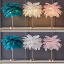 Luxury Ostrich Feather Floor Lamp by Axyaa: Modern LED Lighting for Home Decor