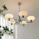 Axyaa Mid Century Bauhaus Cream Glass Chandeliers for Living Room Bedroom Bar