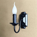 Axyaa Vintage Iron Wall Lamp E14 Candle Light Sconce for Bedroom Balcony Lighting