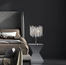 Axyaa Nordic Luxury Crystal LED Floor Lamp for Living Room, Bedroom & Sofa
