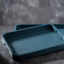 Axyaa Blue Bamboo Binaural Tea Tray – Elegant Wooden Tray for Storage and Serving