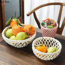 Axya Ceramic Fruit Plate & Snack Basket Set