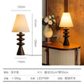 Axyaa Solid Wood Table Lamp LED E27 for Bedroom Living Room Zen Decor
