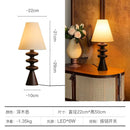 Axyaa Solid Wood Table Lamp LED E27 for Bedroom Living Room Zen Decor
