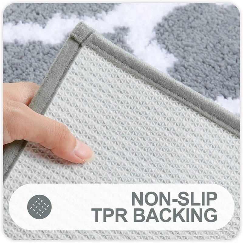 Axyaa Super Absorbent Microfiber Bath Mat - Non-slip Shower Carpet