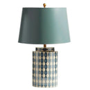 Axyaa Blue Ceramic Table Lamp for Chic Room Decor