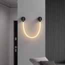 Axyaa Minimalist Silicone Musical Note Wall Lamp with Copper Finish