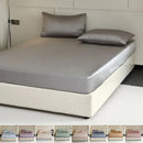 Axyaa Natural Silk Fitted Sheet - Smooth Mattress Cover - Non-Slip Bed Sheet