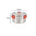 Axyaa Stainless Steel Cookware: Foldable Handle Frying Pan/Soup Pot for Camping & Picnics