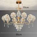 Axyaa Dandelion Crystal Chandelier: Modern Minimalist Luxe Lighting for Living Room, Bedroom, Dining Area