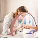 Axyaa Half Moon Pink/White USB Nail Lamp - Ideal for Beauty Studio, Office, Bedroom