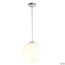 Axya White Acrylic Ball Pendant Lights LED Kitchen Fixtures Industrial Lighting