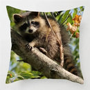 Axyaa Raccoon Wildlife Print Pillowcase for Home Bed Chair Decor