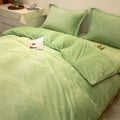 Axyaa Winter Warm Flannel Duvet Cover - Double King Queen Twin Bedding Comforter Case