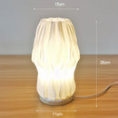 Axyaa Pleated Cream 3D Desk Lamp Bedside Bedroom Study Coffee Shop Atmosphere