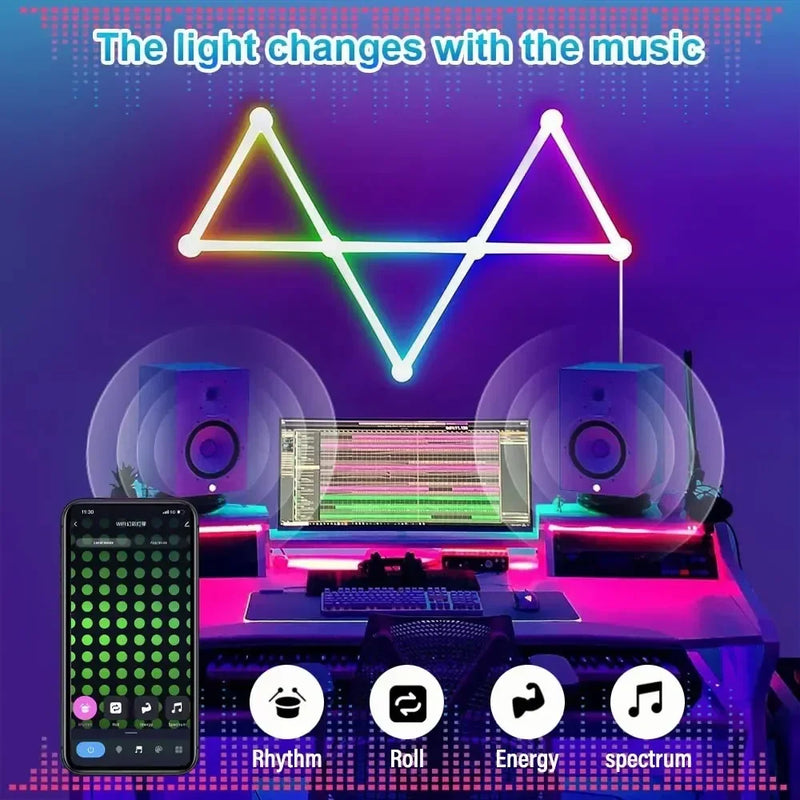 Axyaa Smart RGB LED Wall Light for Atmosphere, Music, Party, Bedroom, Game Room