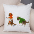 Axyaa Cartoon Cat Decorative Cushion Cover for Home, Sofa, Kids Room