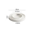Axyaa White Ceramic Water Wave Soup Plate - Restaurant Tableware