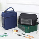 Axyaa Lunch Box Tote with Mesh Side Pouch, Insulated Square Bag for Kids
