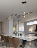 Axyaa Modern Black LED Pendant Chandelier for Dining Room Tables	counter