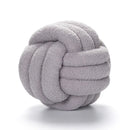 Axyaa Red Knot Pillow Ball: Handmade Soft Round Decorative Plush Cushion
