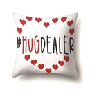 Axyaa Nordic Heart Print Throw Pillow Cover 45x45cm Home Sofa Decor
