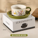 Axyaa Ceramic Latte Coffee Cup Set with Saucer - Household Restaurant Tea Mug