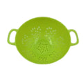 Axyaa Plastic Food Colander 6 Inch - Heavy Duty Vegetable Strainer with Double Handles